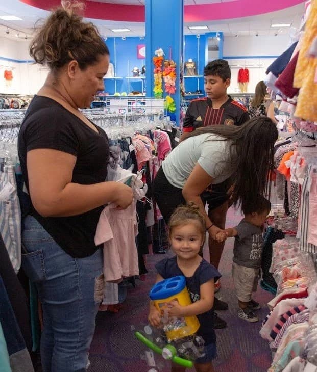 Shopping for children's clothes